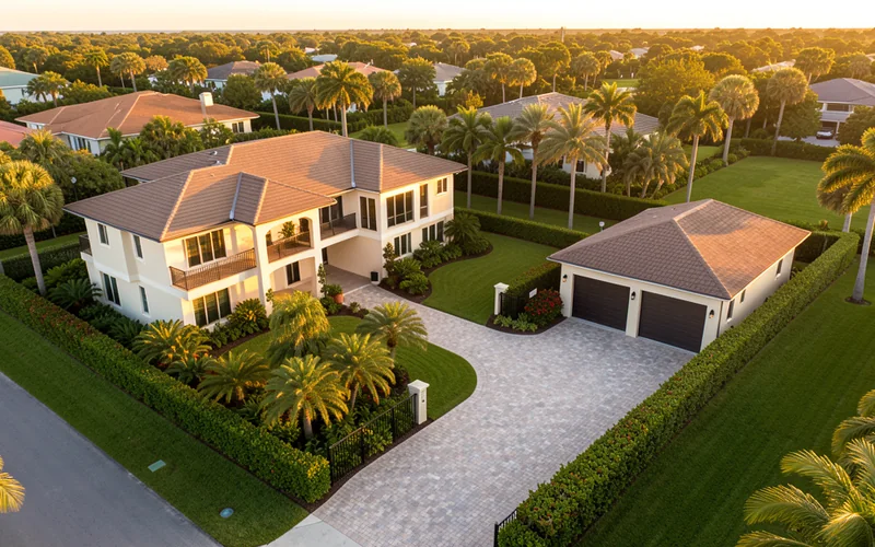Multi-structure luxury compound with guest houses and outbuildings